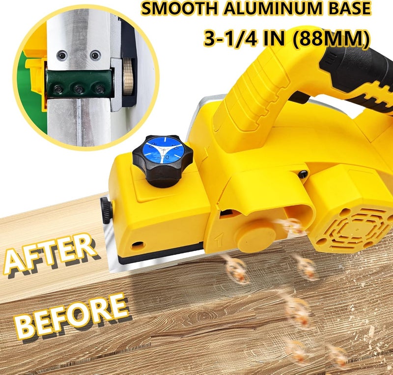 Tsukairo Cordless Brushless Handheld Planer Compatible with Dewalt 20V MAX Battery, 3-1/4″, 15000 RPM, Power Planer Tool Only (No Battery), Electric Wood Planer for Woodworking, Carpenter and Home DIY - Image 5